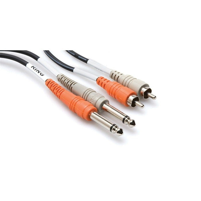 Hosa CPR-202 Dual 1/4" TS to Dual RCA Stereo Interconnect Cable (2m) (HOS-CPR202) - Gsus4