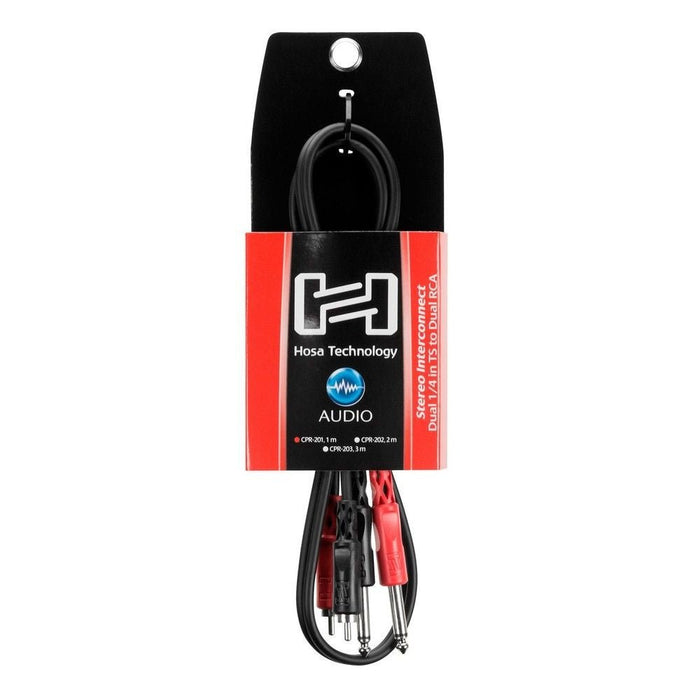 Hosa CPR-202 Dual 1/4" TS to Dual RCA Stereo Interconnect Cable (2m) (HOS-CPR202) - Gsus4