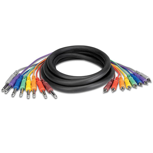 Hosa CPR-803 1/4" TS to RCA Unbalanced Snake (8-ch 3m) (HOS-CPR803) - Gsus4