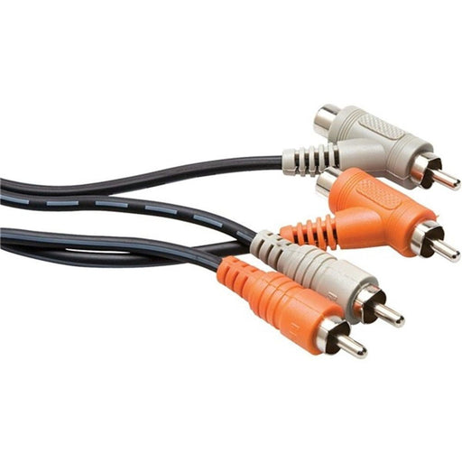 Hosa CRA-202PB Dual RCA to Dual Piggyback RCA Stereo Interconnect Cable (2m) (HOS-CRA202PB) - Gsus4