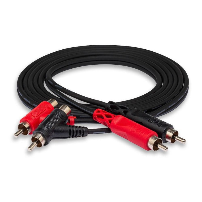 Hosa CRA201R Stereo Interconnect Dual RCA to Dual Right-Angle RCA (1m) (HOS-CRA201R) - Gsus4