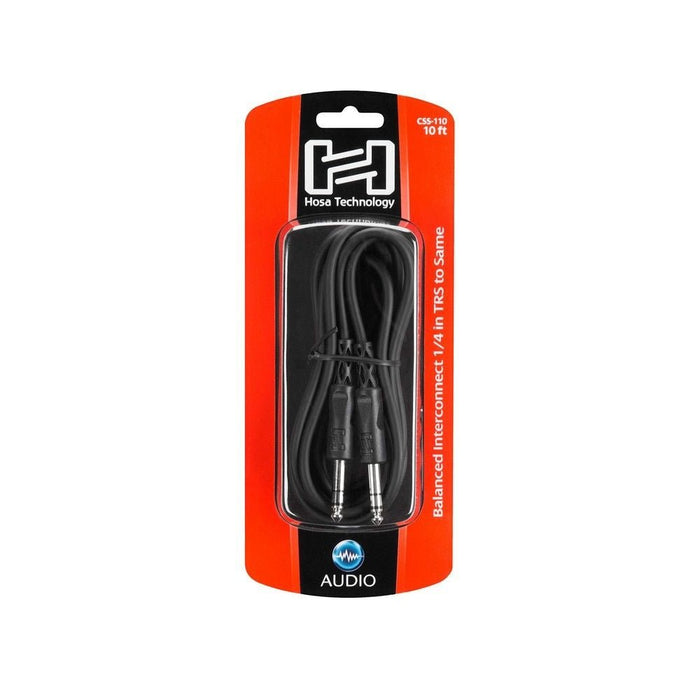 Hosa CSS-110 1/4" TRS to Same Balanced Interconnect Cable (10ft) (HOS-CSS110) - Gsus4