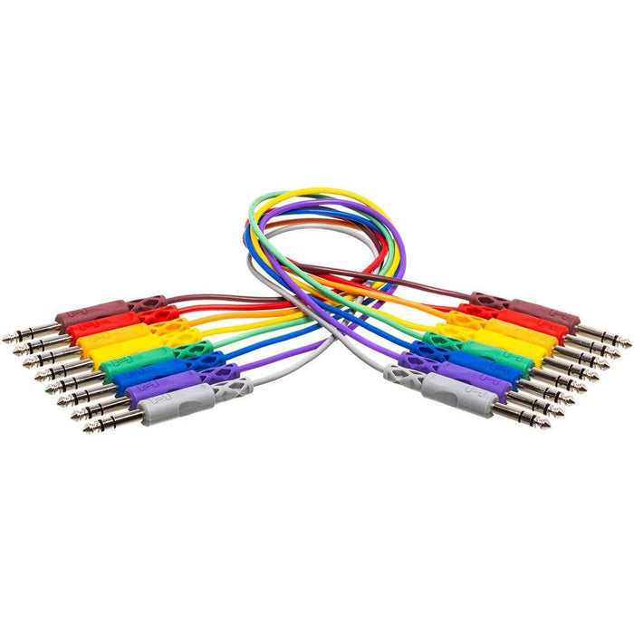 Hosa CSS-830 1/4" TRS to Same Balanced Patch Cables (8-Pack 1ft) (HOS-CSS830) - Gsus4