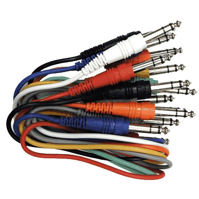 Hosa CSS-845 1/4" TRS to Same Balanced Patch Cables (8-Pack 1.5ft) (HOS-CSS845) - Gsus4