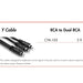 Hosa CYA-103 RCA to Dual RCA Y-Cable (3ft) (HOS-CYA103) - Gsus4