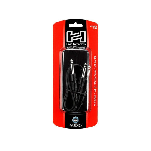 Hosa CYP-103 1/4" TS to Dual 1/4" TS Y-Cable (3ft) (HOS-CYP103) - Gsus4