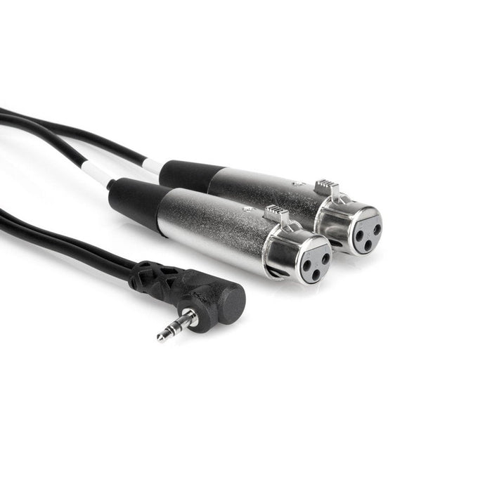 Hosa | CYX402F | Camera Microphone Y - Cable | Dual XLR f To RIGHT - ANGLE 3.5mm TRS | 2 Ft / 0.6m (HOS - CYX402F) - Gsus4