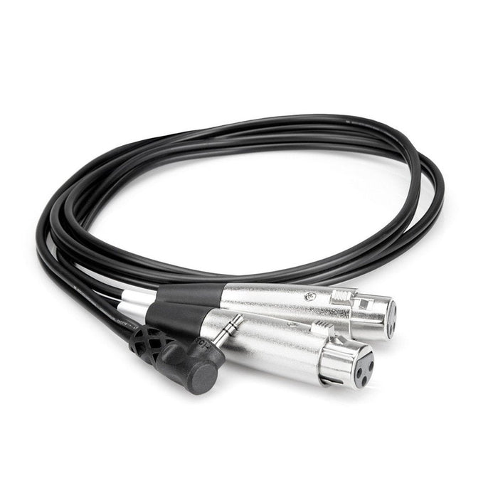 Hosa | CYX402F | Camera Microphone Y - Cable | Dual XLR f To RIGHT - ANGLE 3.5mm TRS | 2 Ft / 0.6m (HOS - CYX402F) - Gsus4