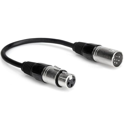 Hosa DMX-106 5-Pin XLR(M) to 3-Pin XLR(F) DMX512 Adaptor Cable (6") (HOS-DMX106) - Gsus4