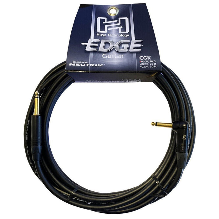 Hosa | EDGE CGK020R | Neutrik Guitar Cable | RIGHT - ANGLE To Straight | 20 FT / 6 M (HOS - CGK020R) - Gsus4