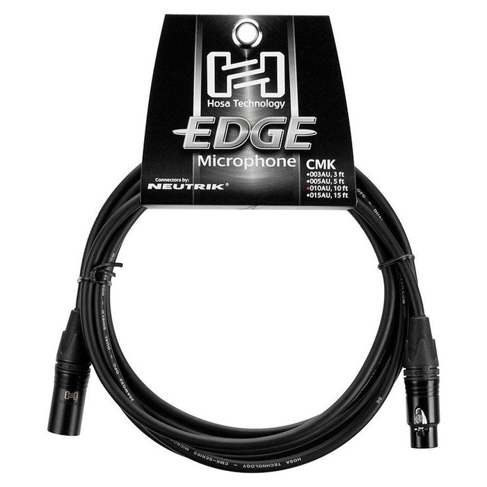 Hosa | EDGE CMK010AU | Neutrik Microphone XLR Cable | 10 FT / 3 M (HOS - CMK010AU) - Gsus4