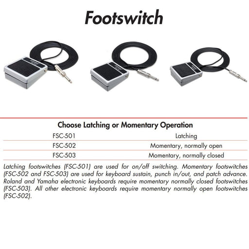 Hosa | FSC501 | Single Latching Footswitch (HOS - FSC501) - Gsus4