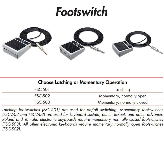 Hosa | FSC502 | Momentary Footswitch | Opened (HOS - FSC502) - Gsus4