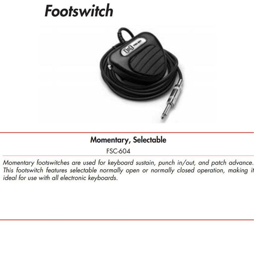 Hosa | FSC604 | Momentary Footswitch | Selectable (HOS - FSC604) - Gsus4