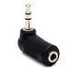 Hosa | GMP272 | RIGHT - ANGLE 3.5mm TRS To 3.5mm TRS Adapter (HOS - GMP272) - Gsus4
