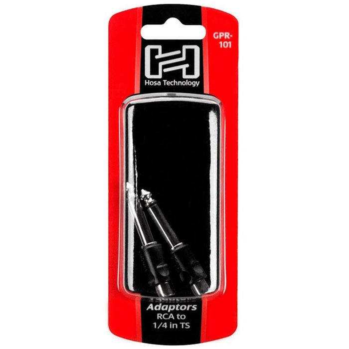 Hosa GPR-101 RCA(F) to 1/4" TS(M) Adaptors (Pair) (HOS-GPR101) - Gsus4