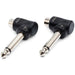 Hosa GPR123 Right-Angle Adapters RCA to 1/4 in TS 2-Pack (HOS-GPR123) - Gsus4