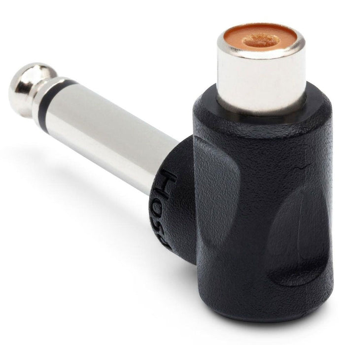Hosa GPR123 Right-Angle Adapters RCA to 1/4 in TS 2-Pack (HOS-GPR123) - Gsus4