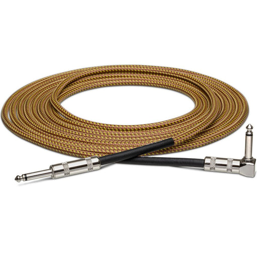Hosa | GTR518R | Tweed Guitar Cable | RIGHT - ANGLE To Same | 18 Ft / 5.4 M (HOS - GTR518R) - Gsus4