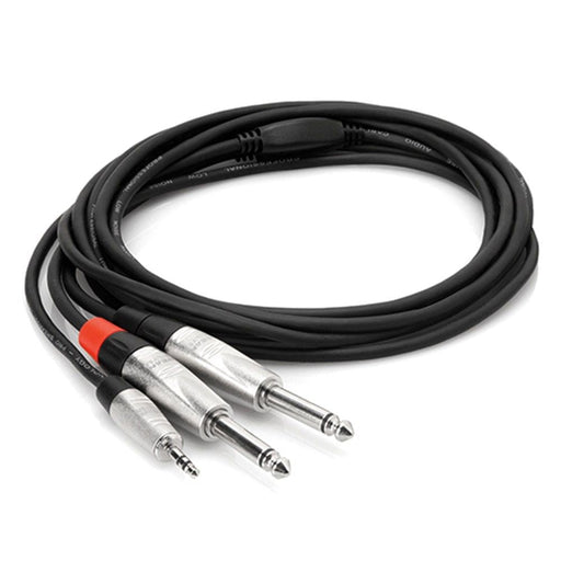 Hosa HMP-003Y REAN 3.5mm TRS to Dual 1/4" TS Pro Stereo Breakout Cable (3ft) (HOS-HMP003Y) - Gsus4