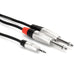 Hosa HMP-006Y REAN 3.5mm TRS to Dual 1/4" TS Pro Stereo Breakout Cable (6ft) (HOS-HMP006Y) - Gsus4
