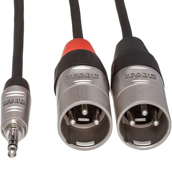 Hosa HMX010Y Pro 3.5mm TRS to Dual XLR(M) Stereo Breakout Cable (3m) (HOS-HMX010Y) - Gsus4