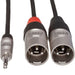 Hosa HMX010Y Pro 3.5mm TRS to Dual XLR(M) Stereo Breakout Cable (3m) (HOS-HMX010Y) - Gsus4
