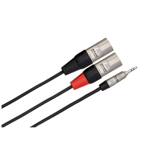 Hosa HMX015Y Hosa Pro Stereo Breakout REAN 3.5 mm TRS to Dual XLR3M (15 ft) (HOS-HMX015Y) - Gsus4