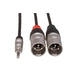 Hosa HMX015Y Hosa Pro Stereo Breakout REAN 3.5 mm TRS to Dual XLR3M (15 ft) (HOS-HMX015Y) - Gsus4