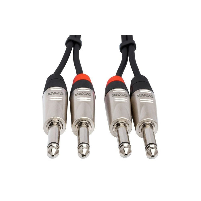 Hosa HPP005X2 Pro Stereo Interconnect Dual REAN 1/4 in TS to Same (5 ft) (HOS-HPP005X2) - Gsus4