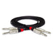 Hosa HPP005X2 Pro Stereo Interconnect Dual REAN 1/4 in TS to Same (5 ft) (HOS-HPP005X2) - Gsus4