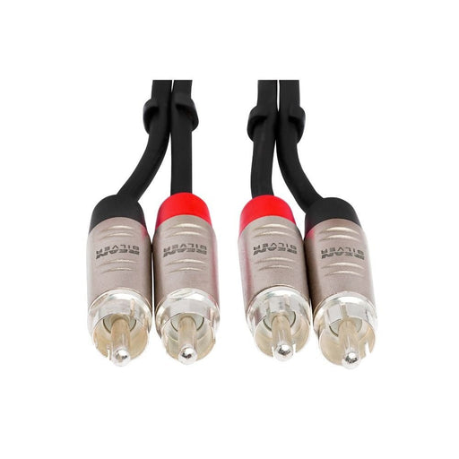 Hosa HRR003X2 Pro Stereo Interconnect Dual REAN RCA to Same (3 ft) (HOS-HRR003X2) - Gsus4