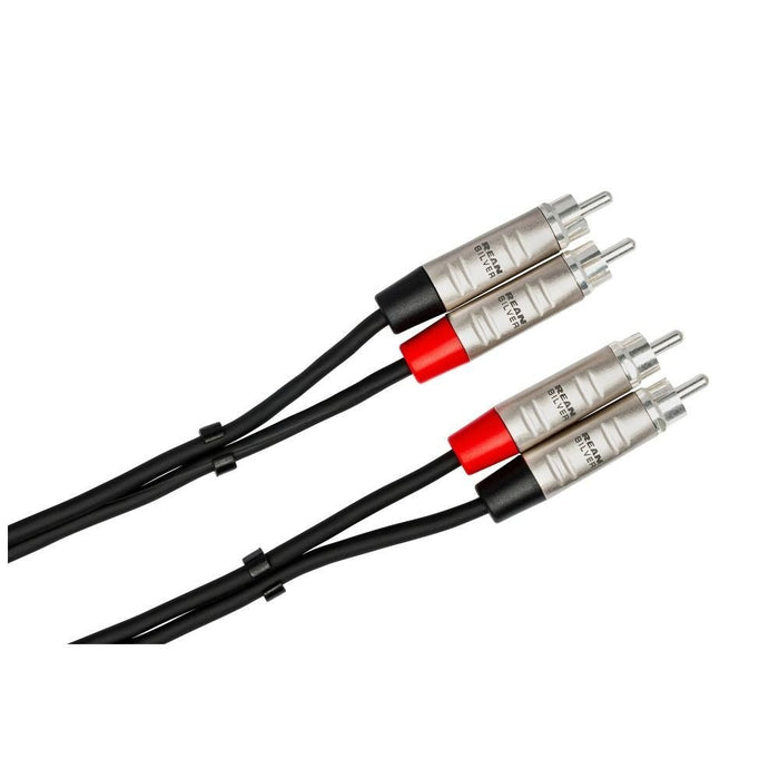 Hosa HRR005X2 Pro Stereo Interconnect Dual REAN RCA to Same (5 ft) (HOS-HRR005X2) - Gsus4