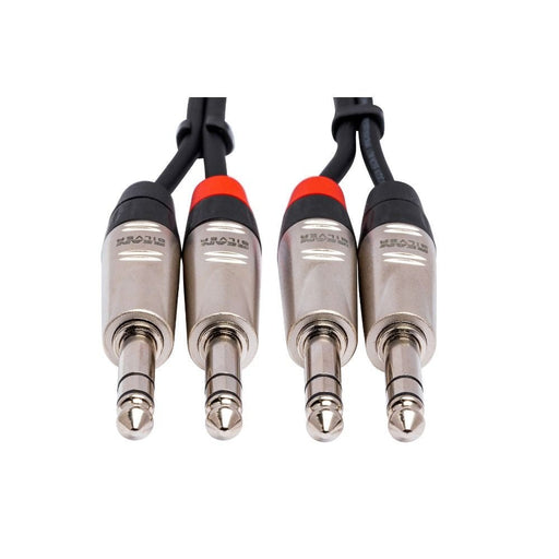 Hosa HSS015X2 Pro Stereo Interconnect Dual REAN 1/4 in TRS to Same (15 ft) (HOS-HSS015X2) - Gsus4