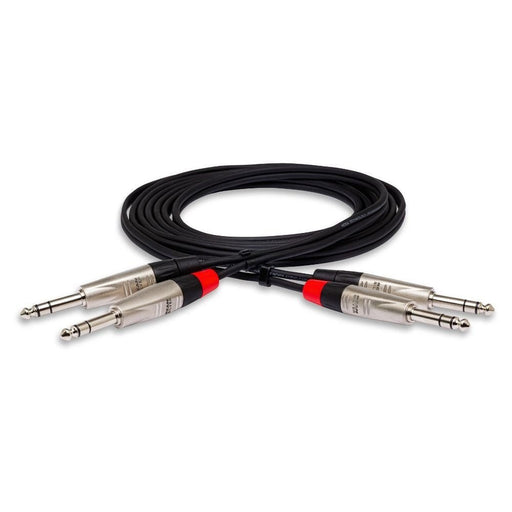 Hosa HSS015X2 Pro Stereo Interconnect Dual REAN 1/4 in TRS to Same (15 ft) (HOS-HSS015X2) - Gsus4