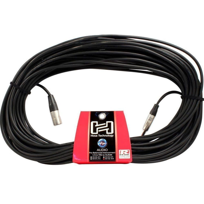 Hosa HSX100 Pro Balanced Interconnect REAN 1/4 in TRS to XLR3M (100 ft) (HOS-HSX100) - Gsus4