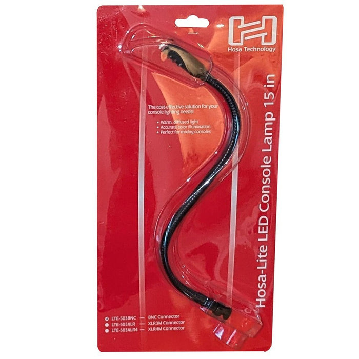 Hosa | LTE503XLR4 | LED Console Lamp | RIGHT - ANGLE XLR Male | 15 In / 38cm (HOS - LTE503XLR4) - Gsus4