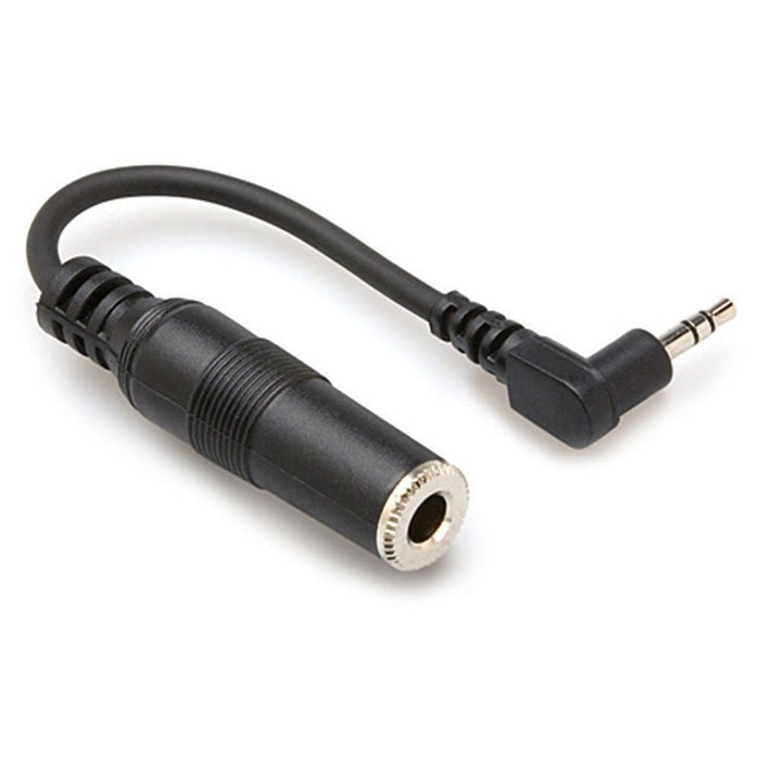 Hosa MHE1005 1/4" TRS to Right-Angle 3.5mm TRS Headphone Adaptor (HOS-MHE1005) - Gsus4