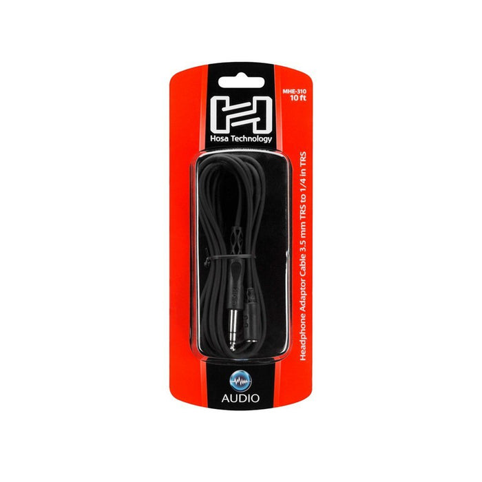 Hosa | MHE310 | Headphone Extension Cable | 3.5mm TRS Female To 1/4" Male | 10 Ft / 3M (HOS - MHE310) - Gsus4