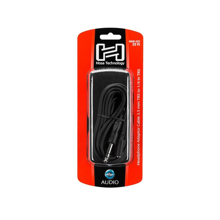 Hosa | MHE325 | Headphone Extension Cable | 3.5mm TRS Female To 1/4" Male | 25 Ft / 7.6M (HOS - MHE325) - Gsus4