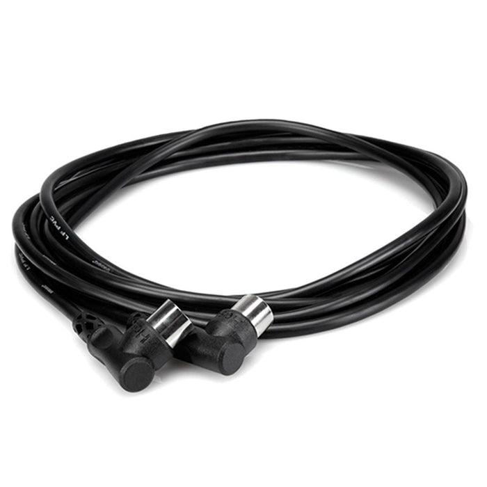 Hosa MID-303RR Right-Angle 5-Pin DIN to Same MIDI Cable (3ft) (HOS-MID303RR) - Gsus4