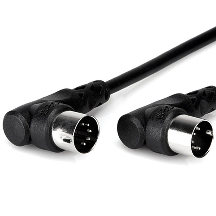 Hosa MID-303RR Right-Angle 5-Pin DIN to Same MIDI Cable (3ft) (HOS-MID303RR) - Gsus4