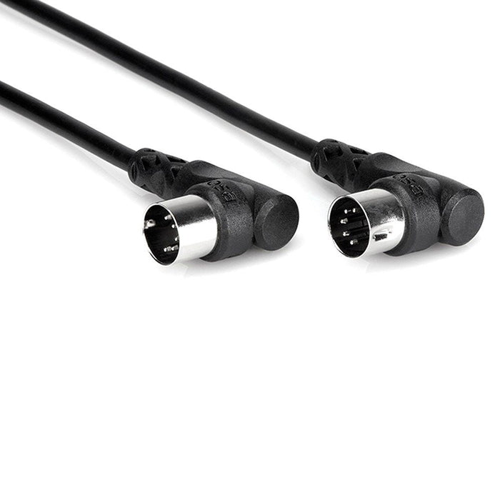 Hosa MID-305RR Right-Angle 5-Pin DIN to Same MIDI Cable (5ft) (HOS-MID305RR) - Gsus4