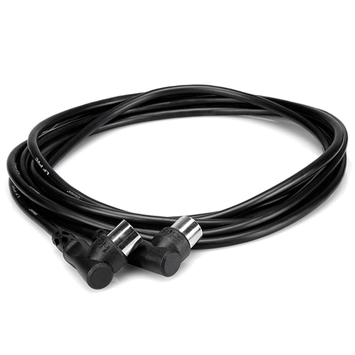 Hosa MID-305RR Right-Angle 5-Pin DIN to Same MIDI Cable (5ft) (HOS-MID305RR) - Gsus4