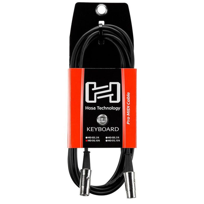 Hosa MID-510 Serviceable 5-Pin DIN to Same Pro MIDI Cable (10ft) (HOS-MID510) - Gsus4