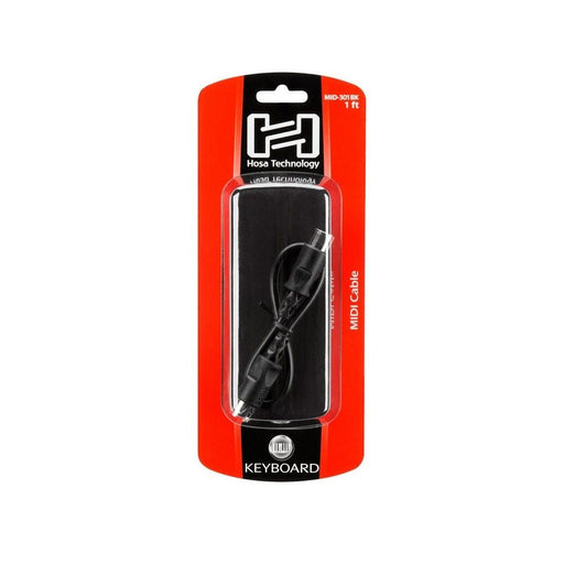 Hosa MID301BK 5-pin DIN to Same MIDI Cable, 1 ft (HOS-MID301BK) - Gsus4