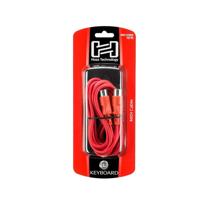 Hosa MID310RD MIDI Cable 5-pin DIN to Same (10 ft) (HOS-MID310RD) - Gsus4