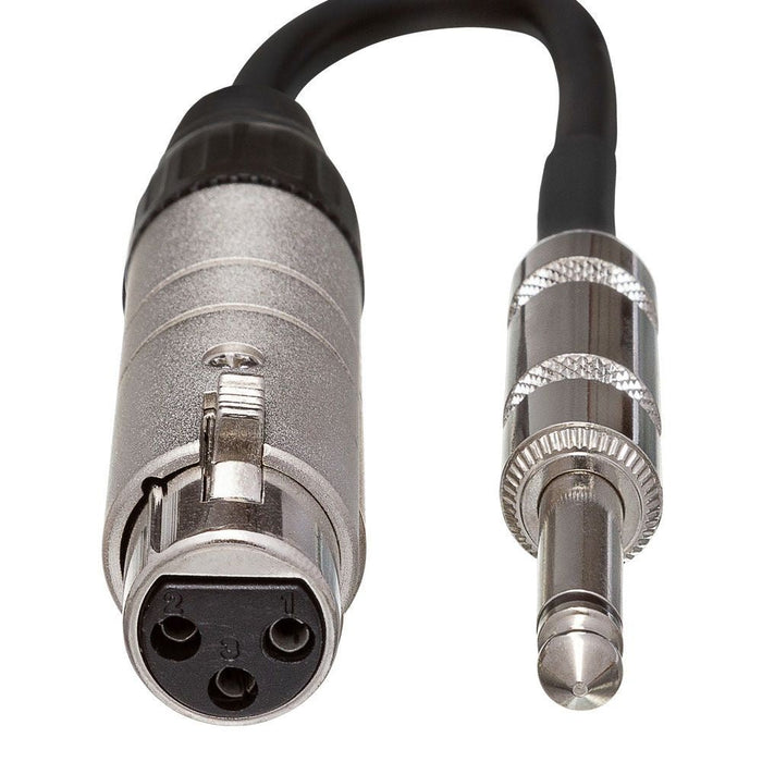 Hosa MIT176 Mic-Line Impedance Transformer XLR3F to 1/4 in TS 6 in (HOS-MIT176) - Gsus4