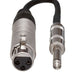 Hosa MIT176 Mic-Line Impedance Transformer XLR3F to 1/4 in TS 6 in (HOS-MIT176) - Gsus4