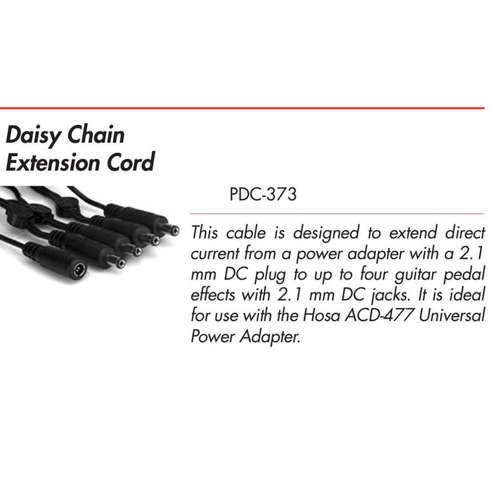 Hosa PDC373 Power Cord Daisy Chain 1 in 4 out (HOS-PDC373) - Gsus4